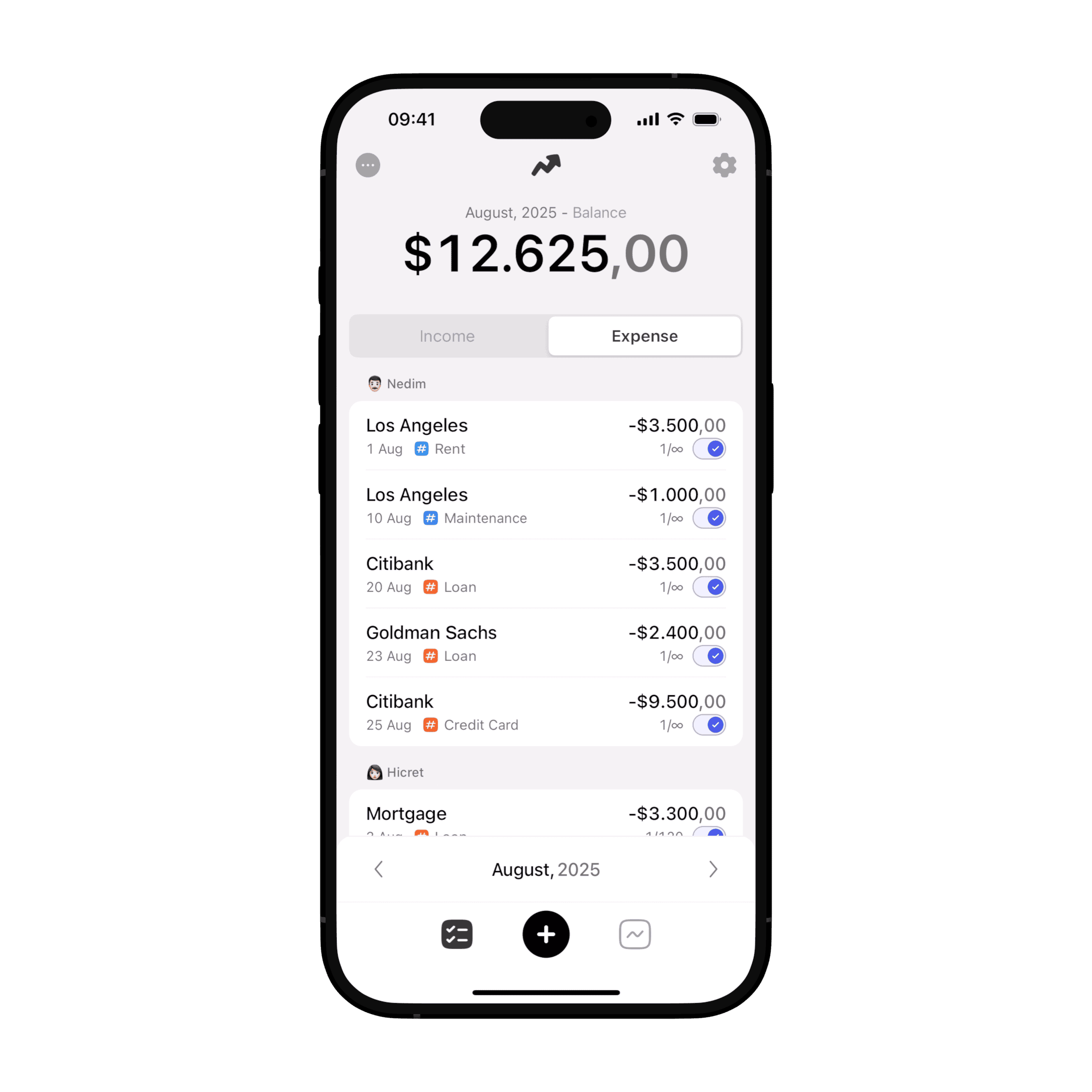 Expense tracking